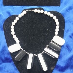 Elegant Black and White Necklace